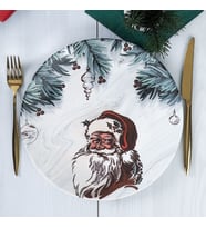 Keramika Noel Baba Servis Tabağı 26 Cm - 17958 (Kırmızı)