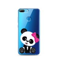 Panda Tasarımlı Süper Şeffaf Silikon Telefon Kılıfı Huawei Honor 9 Lite