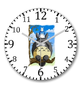 Totoro6 Duvar Saati Bombeli Gercek Cam
