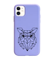 Iphone 11 Çizgi Tasarımlı Mor Lansman Telefon Kılıfı