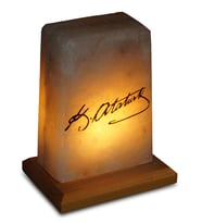 Kemal Atatürk İmzalı Kaya Tuzu Lambası