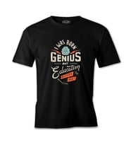 Yazı - Genius Siyah Erkek Tshirt