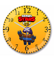 Brawl  Stars Darryl Duvar Saati Bombeli Gercek Cam