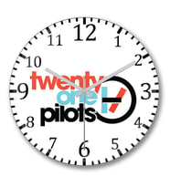 Twenty One Pilots Duvar Saati Bombeli Gercek Cam