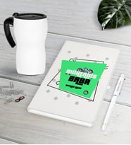 BK Gift Kişiye Özel Mühendis Baba Beyaz Defter Kalem Termos Mug Seti-2 (Model 1)