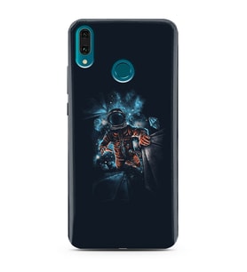 Uzay Boşluğu Tasarım Süper Şeffaf Silikon Telefon Kılıfı Huawei Y9 (2019)