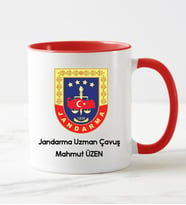 Jandarma Uzman Çavuş Kupa Bardağı Kırmızı