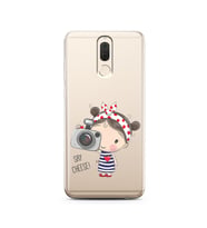 Foto Kız Tasarımlı Süper Şeffaf Silikon Telefon Kılıfı Huawei Mate 10 Lite