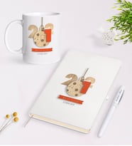 BK Gift Kişiye Özel 2024 Mutlu Yıllar Beyaz Defter Kalem ve Kupa Seti-3 (Model 1)