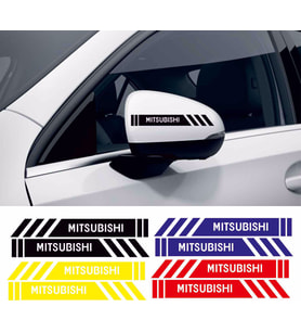 Mitsubishi Canter ayna sticker etiket şerit - spor tuning görünüm 1pakette 4 renk