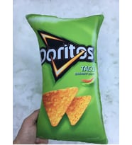 Peluş Doritos Yastik (Yeşil)