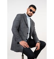 SİR KAŞE REGULAR FİT ERKEK KABAN (Lacivert)