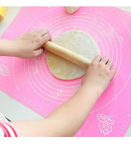 Mobee Silikon Hamur Açma Mat Pad 50x40 Cm 1mm Kırmızı