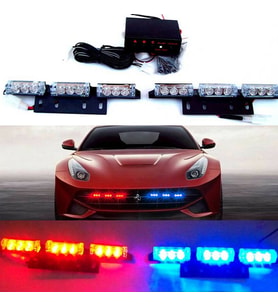C9 Ultra Lüks Modlu 9X2 Kırmızı Mavi İkaz Çakarlı Led lamba