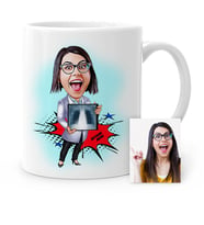 BK Gift Kişiye Özel Bayan Radyolojist Karikatür Beyaz Kupa Bardak  1