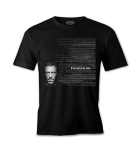 House - Everybody Lies Siyah Erkek Tshirt