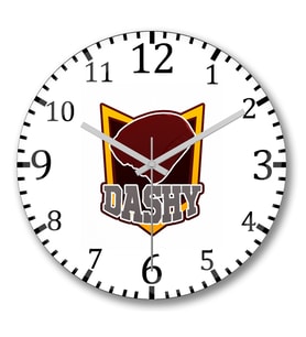 Dashy Red Cap Duvar Saati Bombeli Gercek Cam