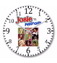Josie And The Pussycats Duvar Saati Bombeli Gercek Cam