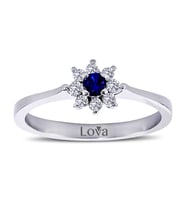 Lova Pırlantalı Safir Anturaj Yüzük - 1020242