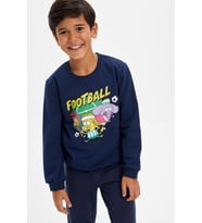 DeFacto Erkek Çocuk Kral Şakir Lisanslı Sweatshirt M2607A619AU (Mavi)