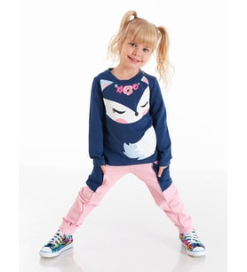 Cute Fox Kız Çocuk T-shirt Pantolon Takım