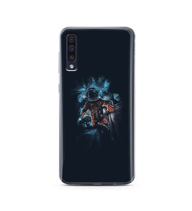 Uzay Boşluğu Tasarım Süper Şeffaf Silikon Telefon Kılıfı Samsung A50