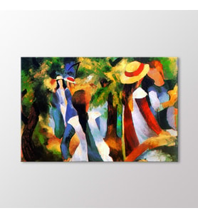 Arty Tablo Ağaçların Altındaki Kız Çocuğu Tablo (Karışık)
