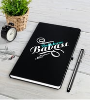 BK Gift Kişiye Özel Babaların Babası Siyah Defter Kalem Seti-1