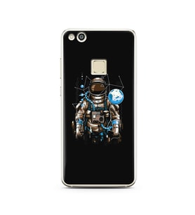 Uzay Astronot Tasarım Süper Şeffaf Silikon Telefon Kılıfı Huawei P10 Lite 
