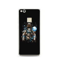 Uzay Astronot Tasarım Süper Şeffaf Silikon Telefon Kılıfı Huawei P10 Lite 