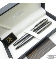 Scrikss 38 Karbon Gri Dolma Kalem + Tükenmez Kalem Set  Scrikss Kalem  İsme Özel Kalem  Hediyelik Kalem