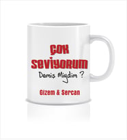Seni Seviyorum Demiş miydim ? 14 Şubat Kişiye Özel Kupa Bardak