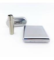 Kişiye Özel Gümüş Clipper Çakmak ve Tabaka Seti