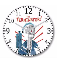 The Terminatör Exterminador  Duvar Saati Bombeli Gercek Cam