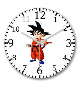 Classico Goku Duvar Saati Bombeli Gercek Cam