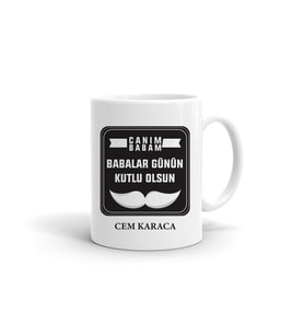 Babalar Günün Kutlu Olsun İsme Özel Kupa (Beyaz)