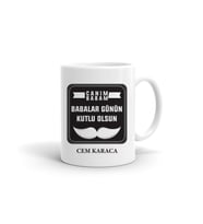 Babalar Günün Kutlu Olsun İsme Özel Kupa (Beyaz)
