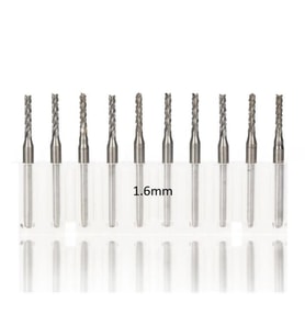 Tungsten Karbür PCB Kesme CNC Freze Ahşap İşleme 1.6mm 10 Adet 