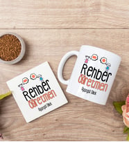 Rehber Öğretmen Beyaz Kupa Bardak Ve Bardak Altlığı Seti