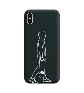Iphone X Çizgi Tasarımlı Siyah Lansman Telefon Kılıfı