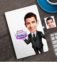 BK Gift Kişiye Özel Bay Doğum Günü Karikatürlü Defter-2