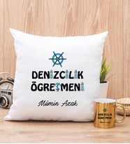 Denizcilik Öğretmeni Yastık ve Gold Kupa Bardak