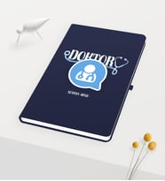 BK Gift Kişiye Özel Doktor Temalı Lacivert Defter - 11