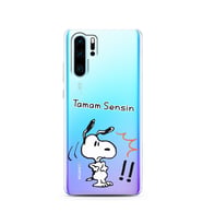 Snoopy Tasarımlı Süper Şeffaf Silikon Telefon Kılıfı Huawei P30 Pro