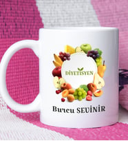 Diyetisyen Tasarımlı Kişiye Özel Diyetisyen Kupa Bardak