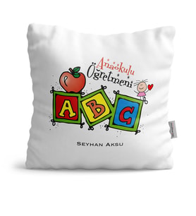 BK Gift Kişiye Özel Anaokulu Öğretmeni  Yastık  1
