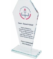 Kristal Plaket Beyaz Safir