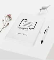 BK Gift Kişiye Özel Atatürk Temalı Beyaz Defter Kalem Hediye Seti - 1