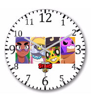 Brawl Stars Rare Characacters Duvar Saati Bombeli Gercek Cam