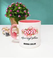 Nice Güzel Yıllara 2021 Yılbaşı Hediyesi Kupa Bardak Pembe